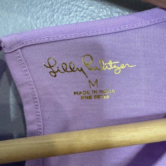 LILLY PULITZER bev lavender eyelet top size M - Picture 6 of 7